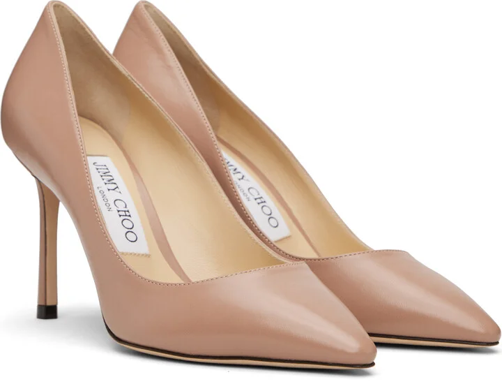 Jimmy Choo Pink Romy 85 Heels - Image 4