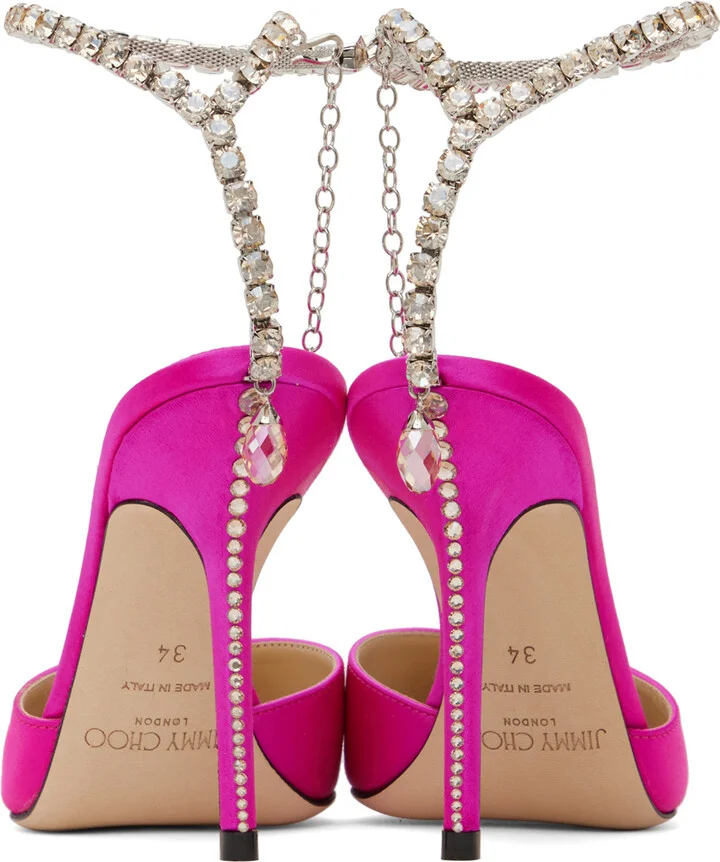 Jimmy Choo Pink Saeda 100 Heels - Image 2