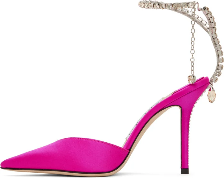 Jimmy Choo Pink Saeda 100 Heels - Image 3