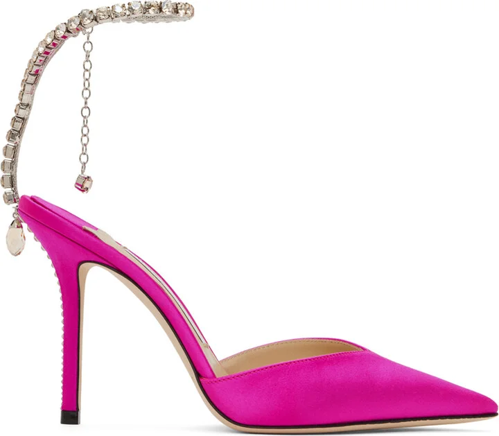 Jimmy Choo Pink Saeda 100 Heels