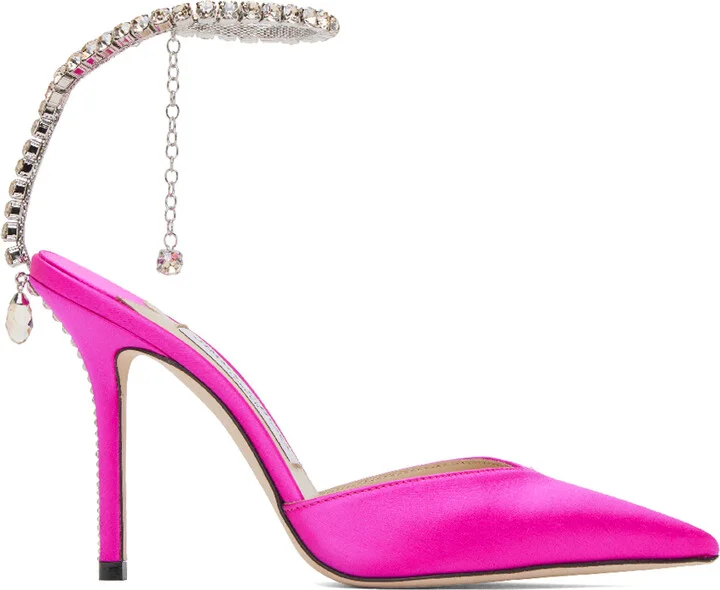 Jimmy Choo Pink Saeda 100 Heels