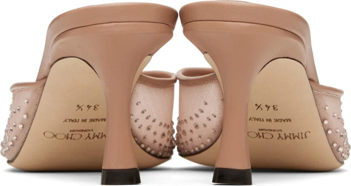 Jimmy Choo Pink Vivi 65 Mules - Image 2