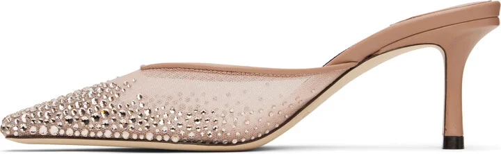 Jimmy Choo Pink Vivi 65 Mules - Image 3