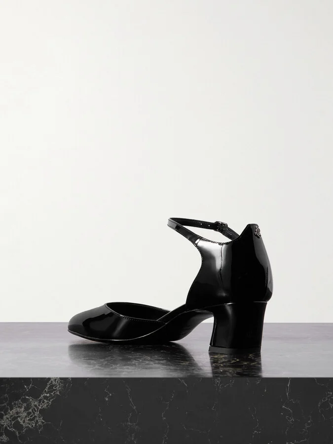 Jimmy Choo - Pixie 45 Patent-leather Mary Jane Pumps - Black - Image 3