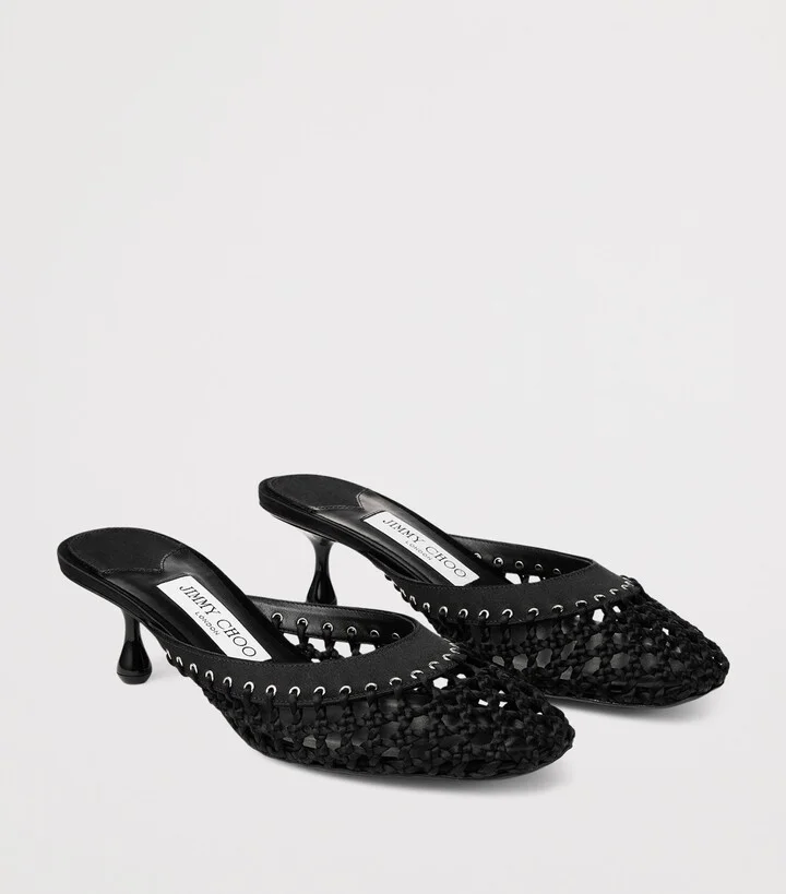Jimmy Choo Pixie 50 Woven Mules - Image 5