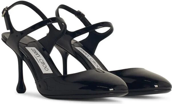 Jimmy Choo 'Pixie' Black Leather Slingbacks - Image 2
