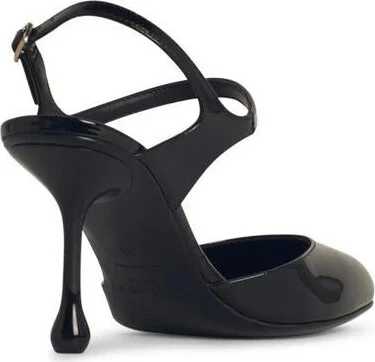 Jimmy Choo 'Pixie' Black Leather Slingbacks - Image 3