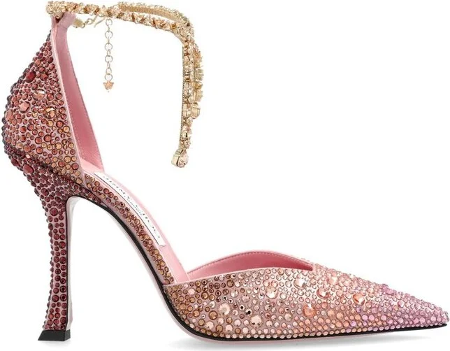 Jimmy Choo Pointed-Toe Embellished Pumps