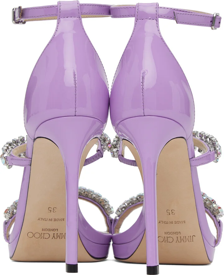 Jimmy Choo Purple Bing 100 Heeled Sandals - Image 2