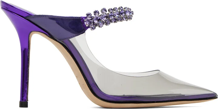 Jimmy Choo Purple Bing 100 Mules