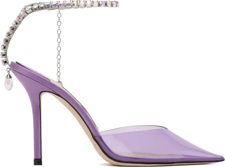 Jimmy Choo Purple Saeda 100 Heels