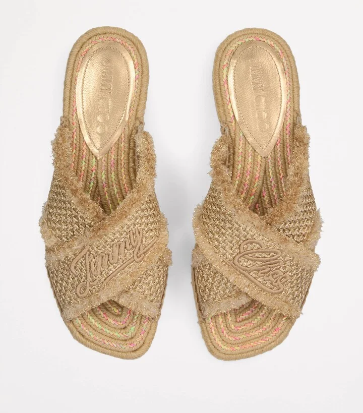 Jimmy Choo Raffia Aciel Sandals - Image 2