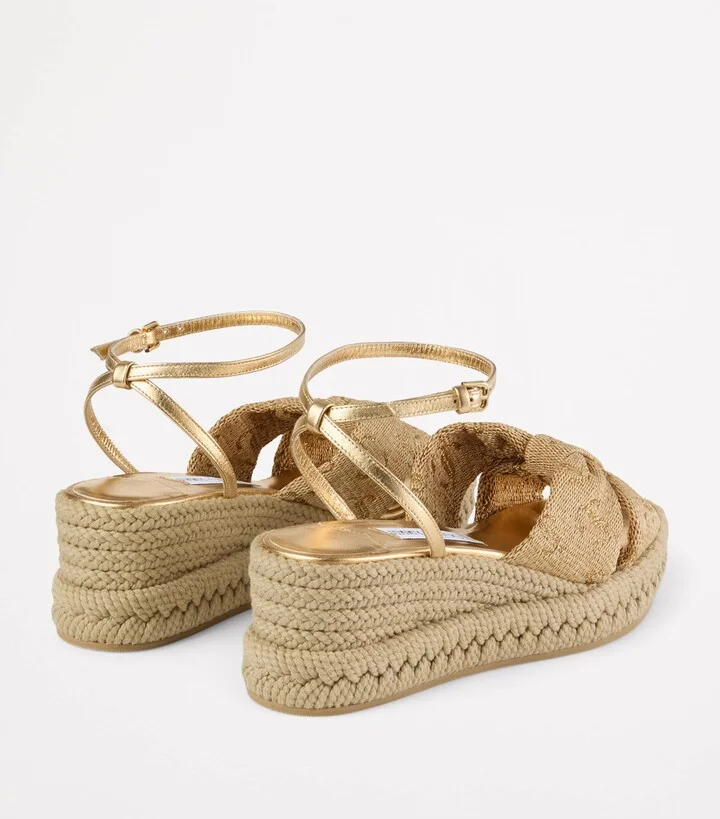 Jimmy Choo Raffia Aella Wedges 60 - Image 3