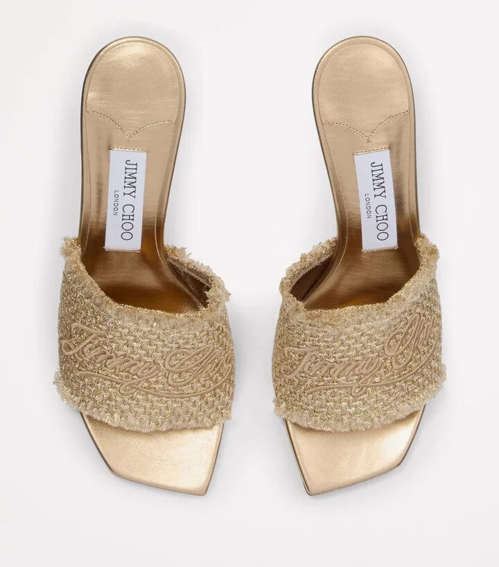 Jimmy Choo Raffia Alexia Heeled Mules 70 - Image 2