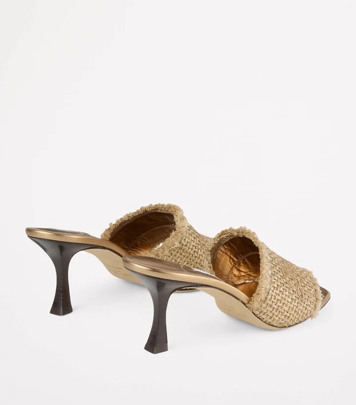 Jimmy Choo Raffia Alexia Heeled Mules 70 - Image 3