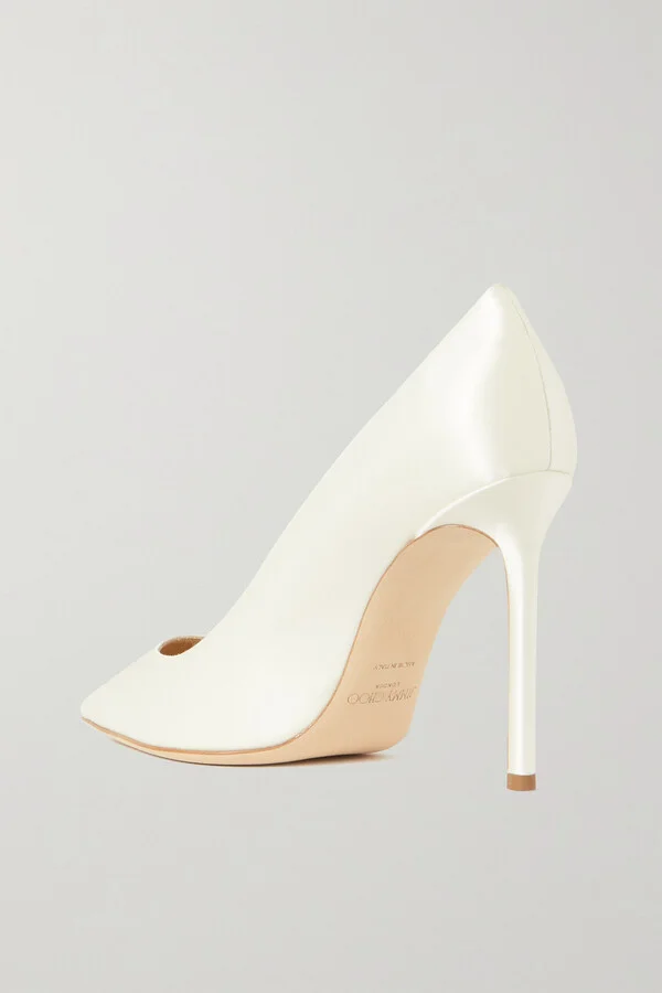 Jimmy Choo - Romy 100 Satin Pumps - White - Image 3