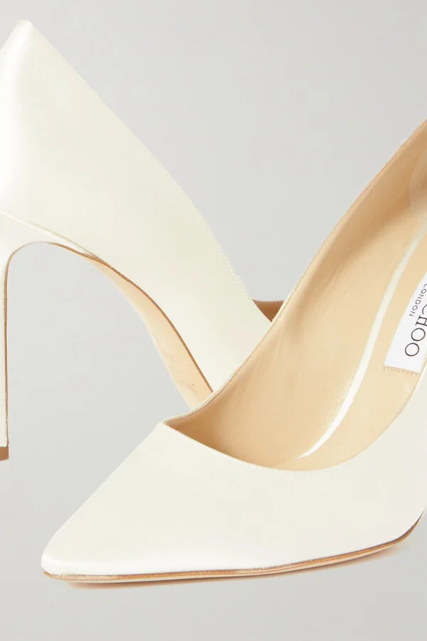 Jimmy Choo - Romy 100 Satin Pumps - White - Image 4