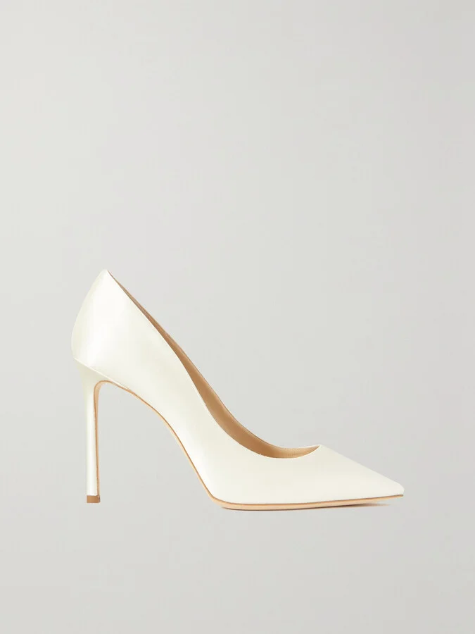 Jimmy Choo - Romy 100 Satin Pumps - White
