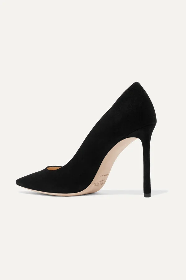 Jimmy Choo - Romy 100 Suede Pumps - Black - Image 3