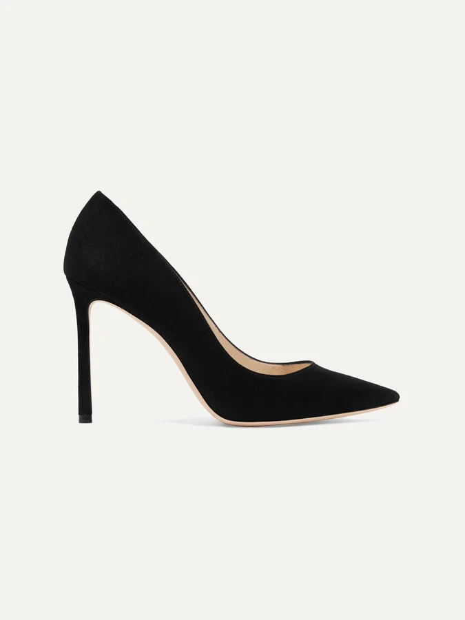 Jimmy Choo - Romy 100 Suede Pumps - Black