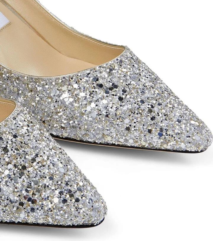 Jimmy Choo Romy 60 Glitter Pumps - Image 2