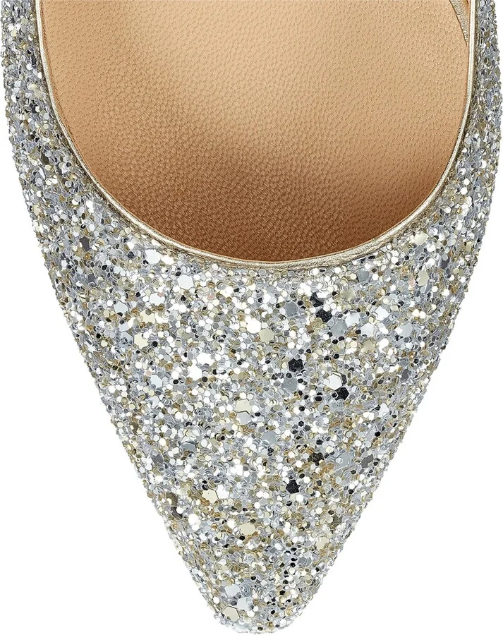 Jimmy Choo Romy 85 Glitter Pumps - Image 6