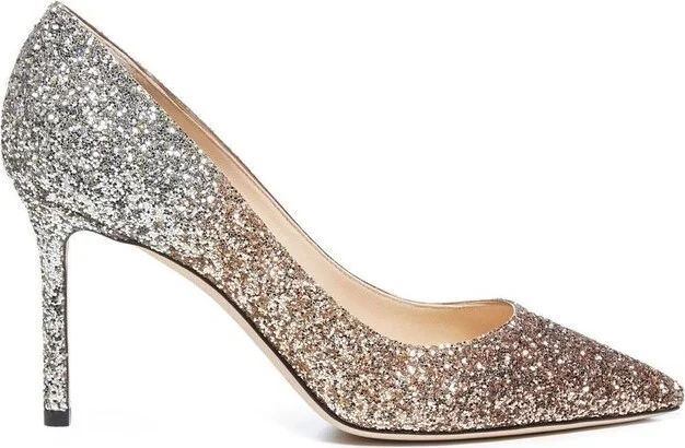 Jimmy Choo Romy 85 Glitter Pumps