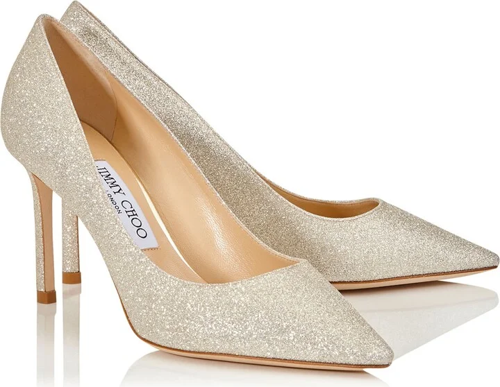 Jimmy Choo Romy 85 Glitter Pumps