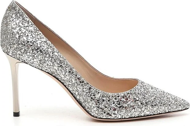 Jimmy Choo Romy 85 Glitter Pumps