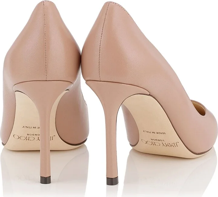 Jimmy Choo Romy 85 Leather Pumps - Image 2