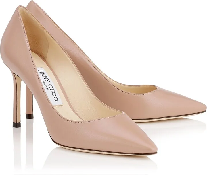 Jimmy Choo Romy 85 Leather Pumps - Image 5