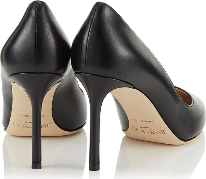 Jimmy Choo Romy 85 Leather Pumps - Image 3
