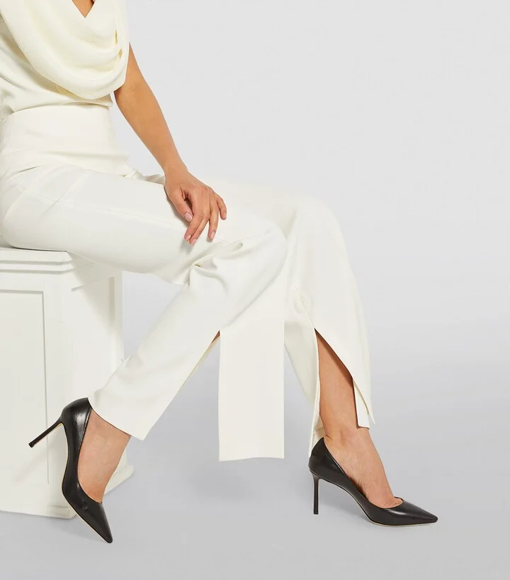 Jimmy Choo Romy 85 Leather Pumps - Image 5