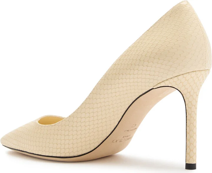 Jimmy Choo Romy 85 Python-effect Leather Pumps - Image 2