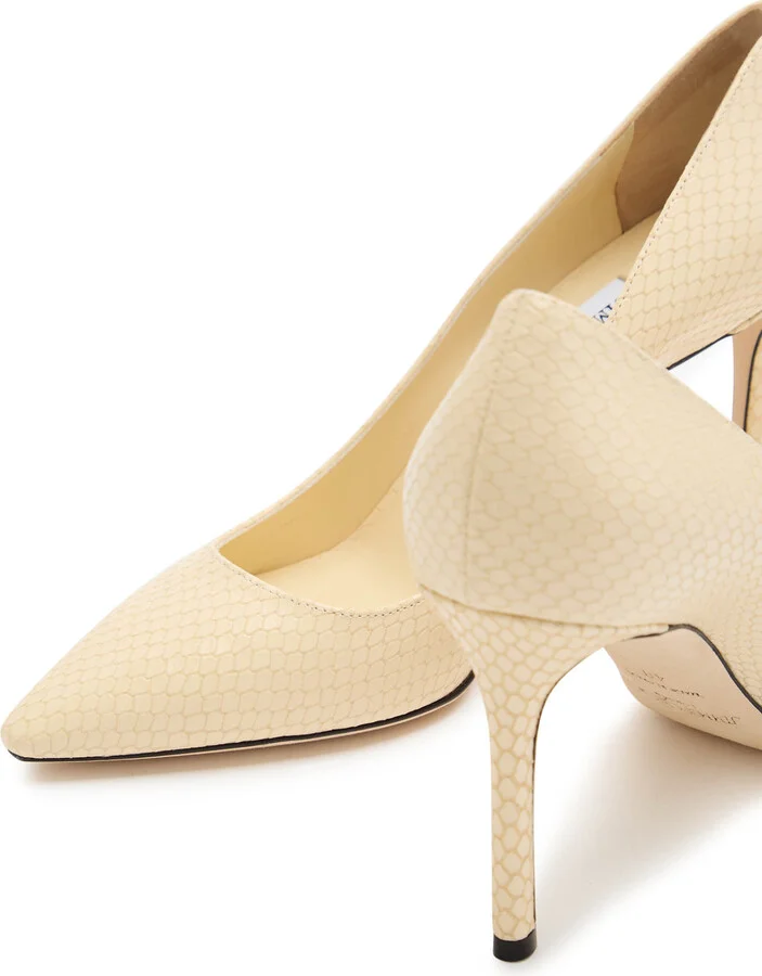 Jimmy Choo Romy 85 Python-effect Leather Pumps - Image 3