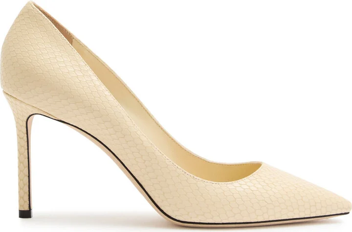 Jimmy Choo Romy 85 Python-effect Leather Pumps