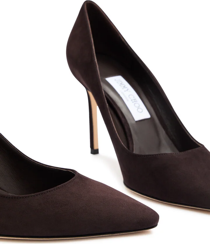 Jimmy Choo Romy 85 Suede Pumps - Image 8