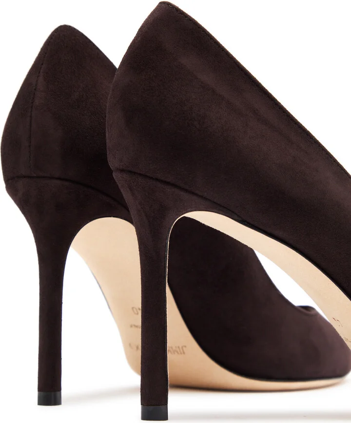 Jimmy Choo Romy 85 Suede Pumps - Image 9