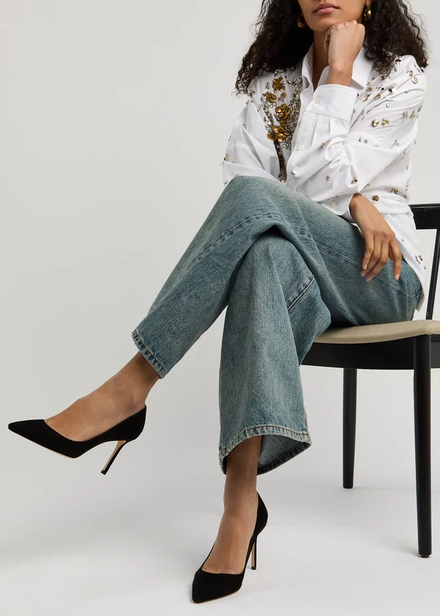 Jimmy Choo Romy 85 Suede Pumps - Image 5