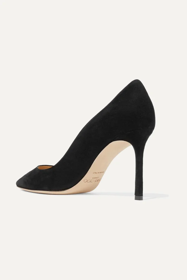 Jimmy Choo - Romy 85 Suede Pumps - Black - Image 3