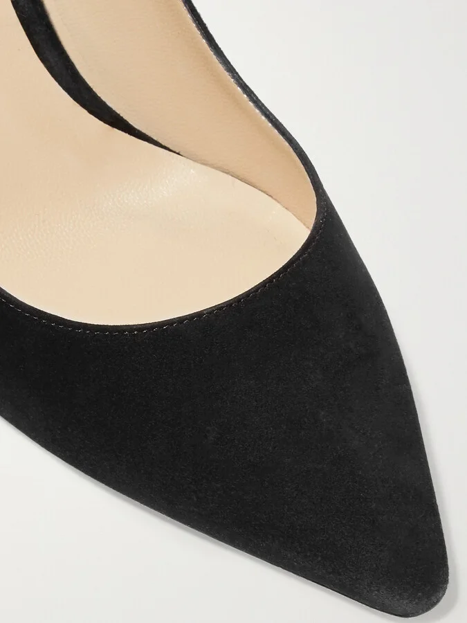 Jimmy Choo - Romy 85 Suede Pumps - Black - Image 4