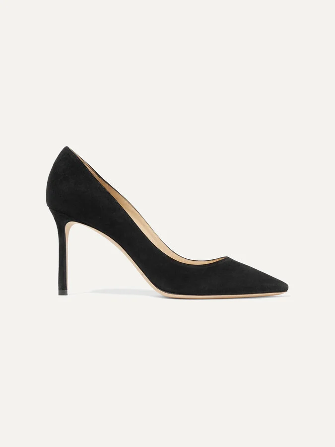 Jimmy Choo - Romy 85 Suede Pumps - Black