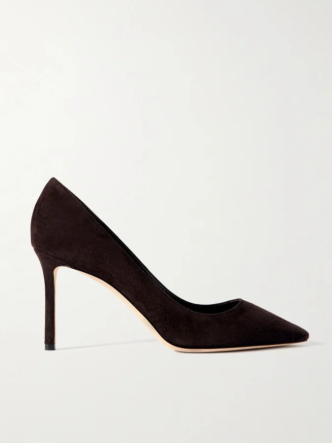 Jimmy Choo - Romy 85 Suede Pumps - Brown