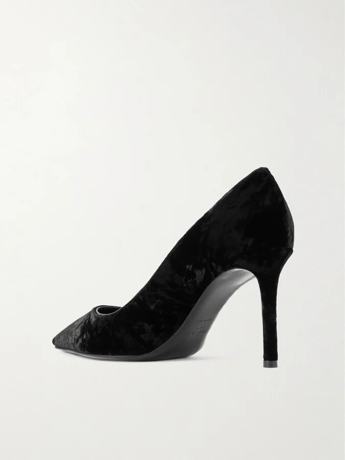 Jimmy Choo - Romy 85 Velvet Pumps - Black - Image 3