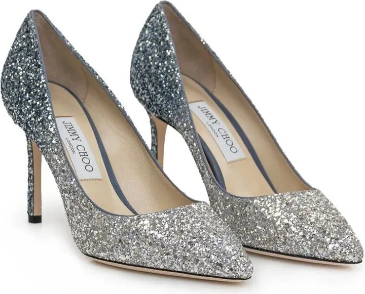 Jimmy Choo Romy Glitter Degradé Pumps 85 Shoes - Image 2
