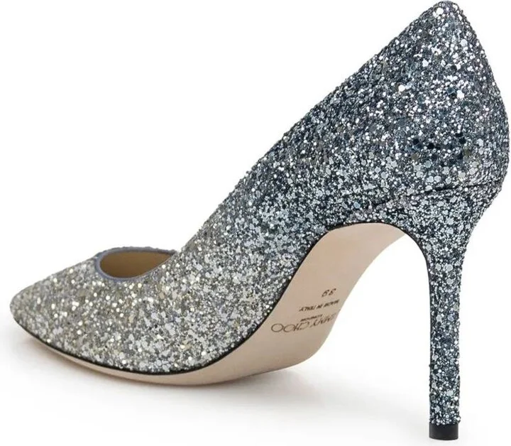 Jimmy Choo Romy Glitter Degradé Pumps 85 Shoes - Image 3