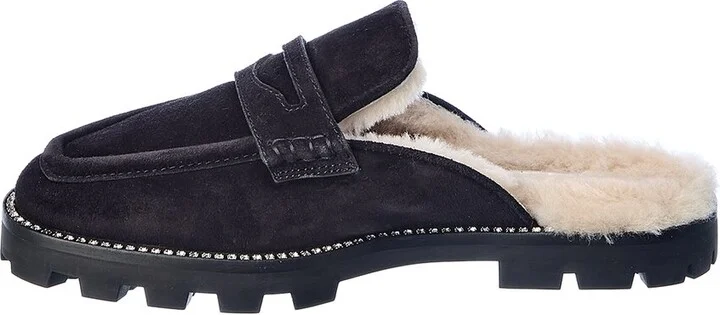 Jimmy Choo Ronnie Suede & Shearling Mule - Image 2