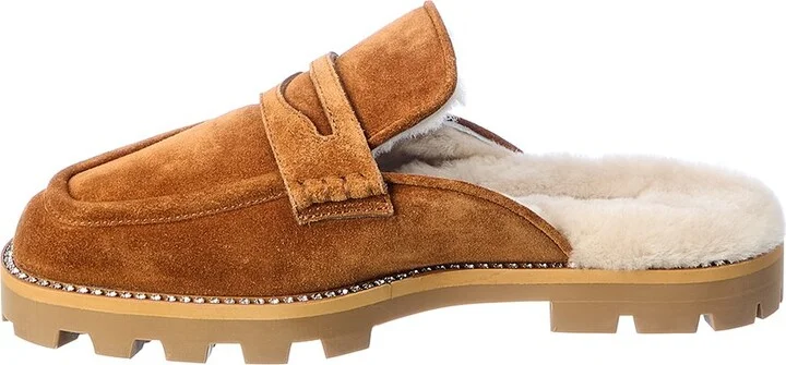 Jimmy Choo Ronnie Suede & Shearling Mule - Image 2