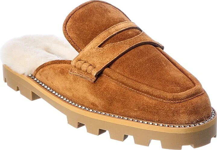 Jimmy Choo Ronnie Suede & Shearling Mule