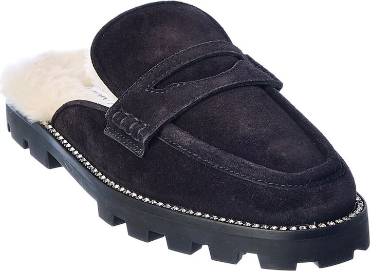 Jimmy Choo Ronnie Suede & Shearling Mule
